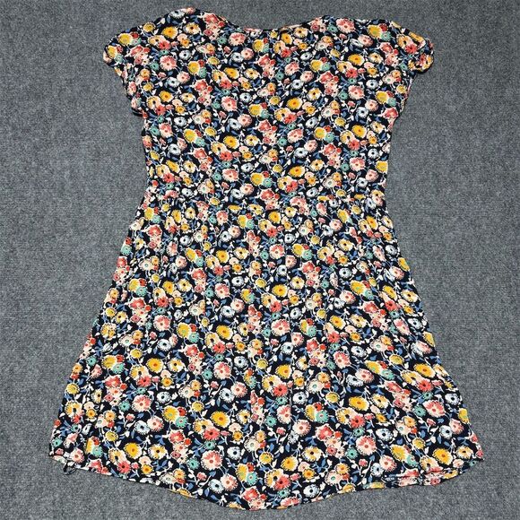 LOFT Women's Floral Print Knee Length Dress Size Small Petite V-Neck Casual - Picture 2 of 9